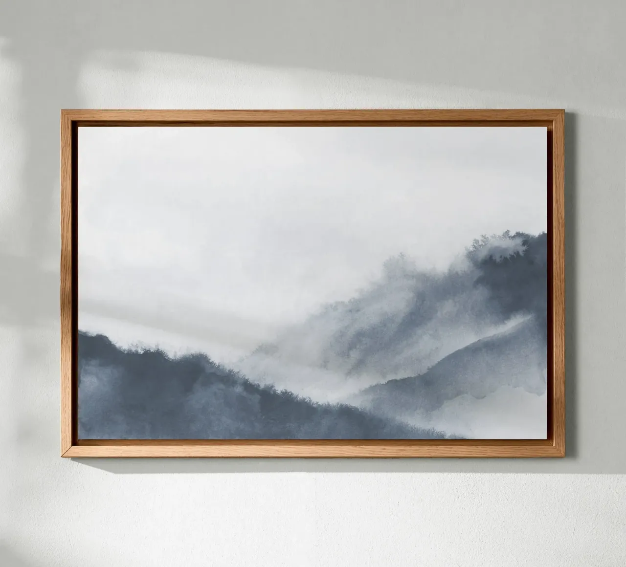 Montagne nebbiose grigie alluminio dibond da NouveauPrints