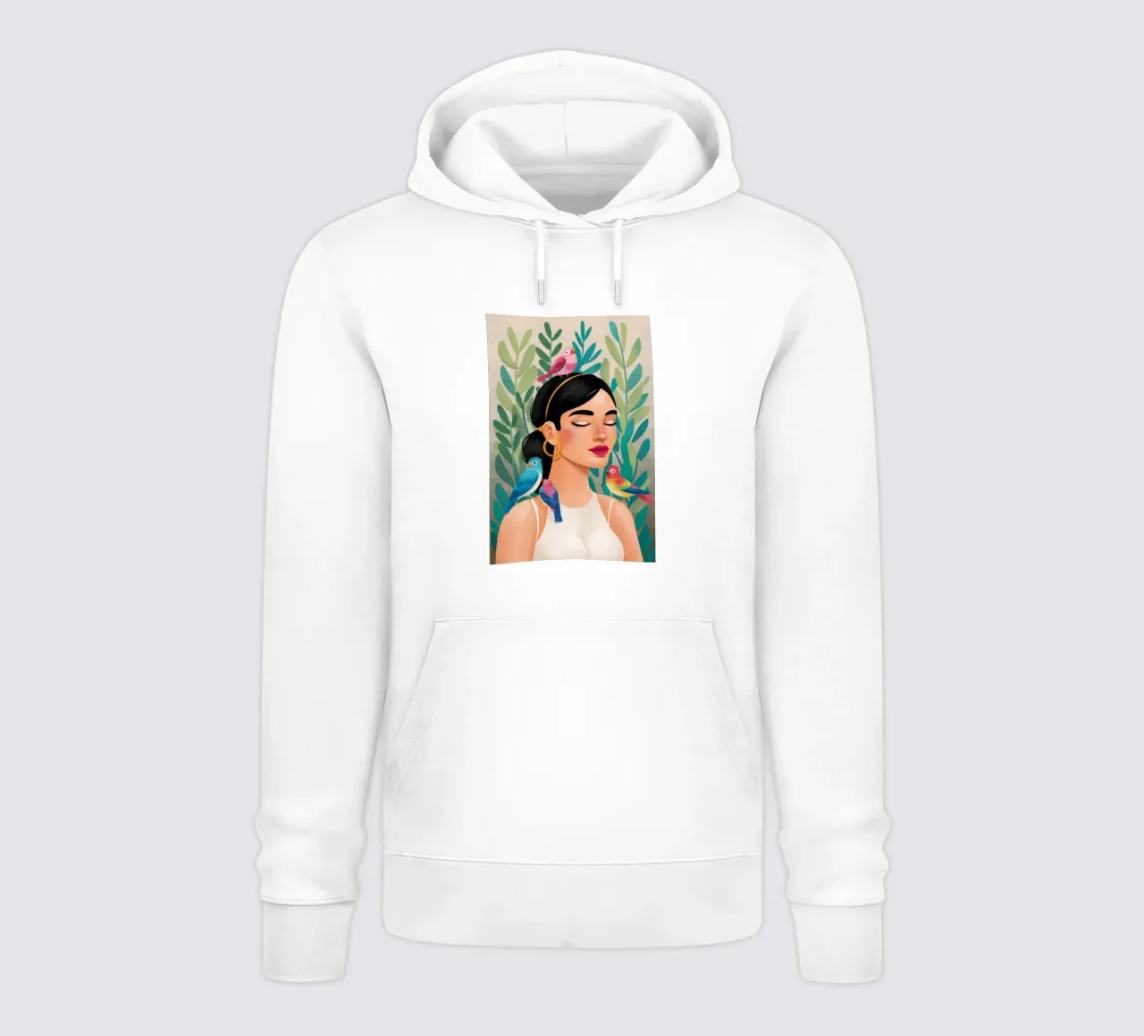 Serene Birds hoodie by Ivory Frame