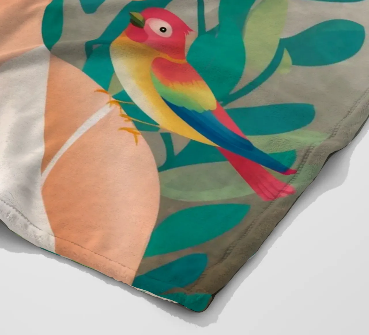 Serene Birds fleece blanket by Ivory Frame