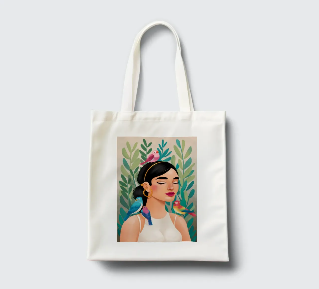 Serene Birds tote bag by Ivory Frame