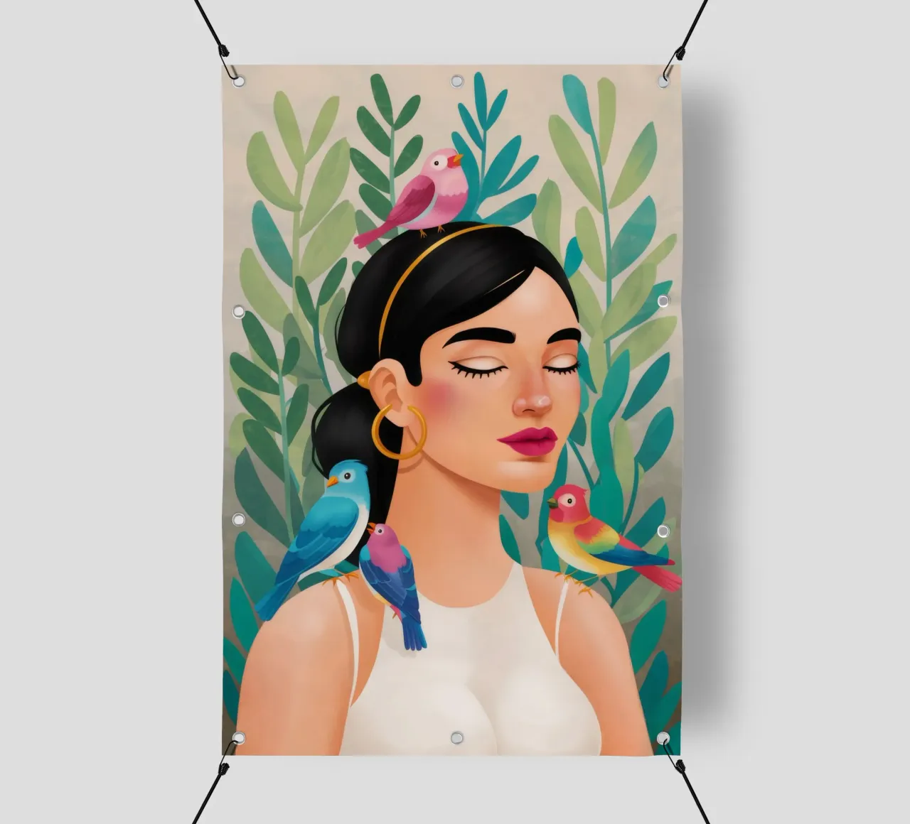 Serene Birds pvc cover by Ivory Frame