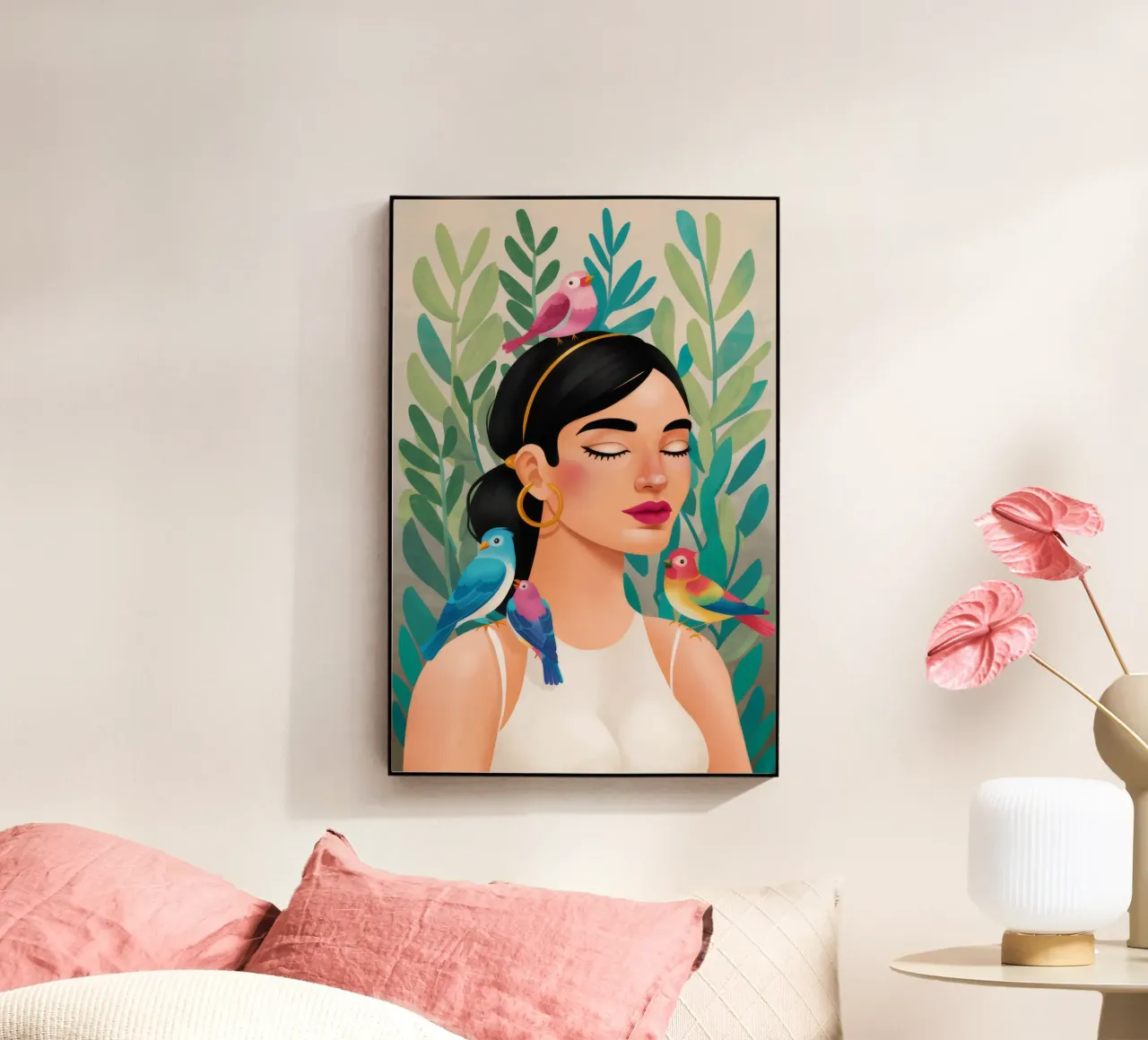 Uccelli sereni plexiglass da Ivory Frame