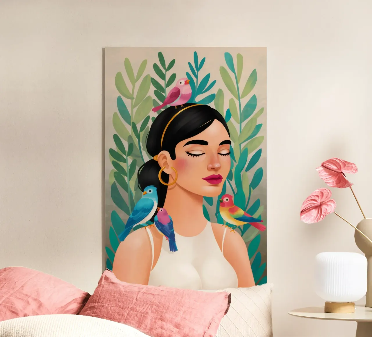 Uccelli sereni plexiglass da Ivory Frame