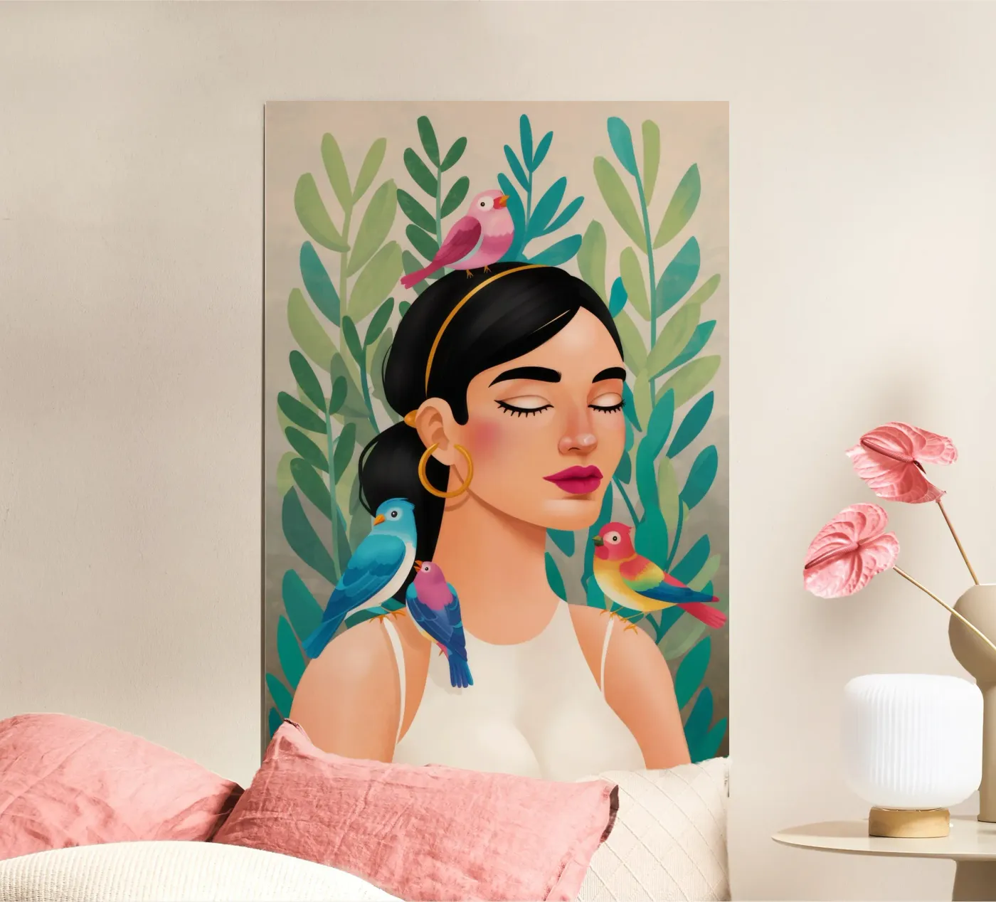 Uccelli sereni poster da Ivory Frame