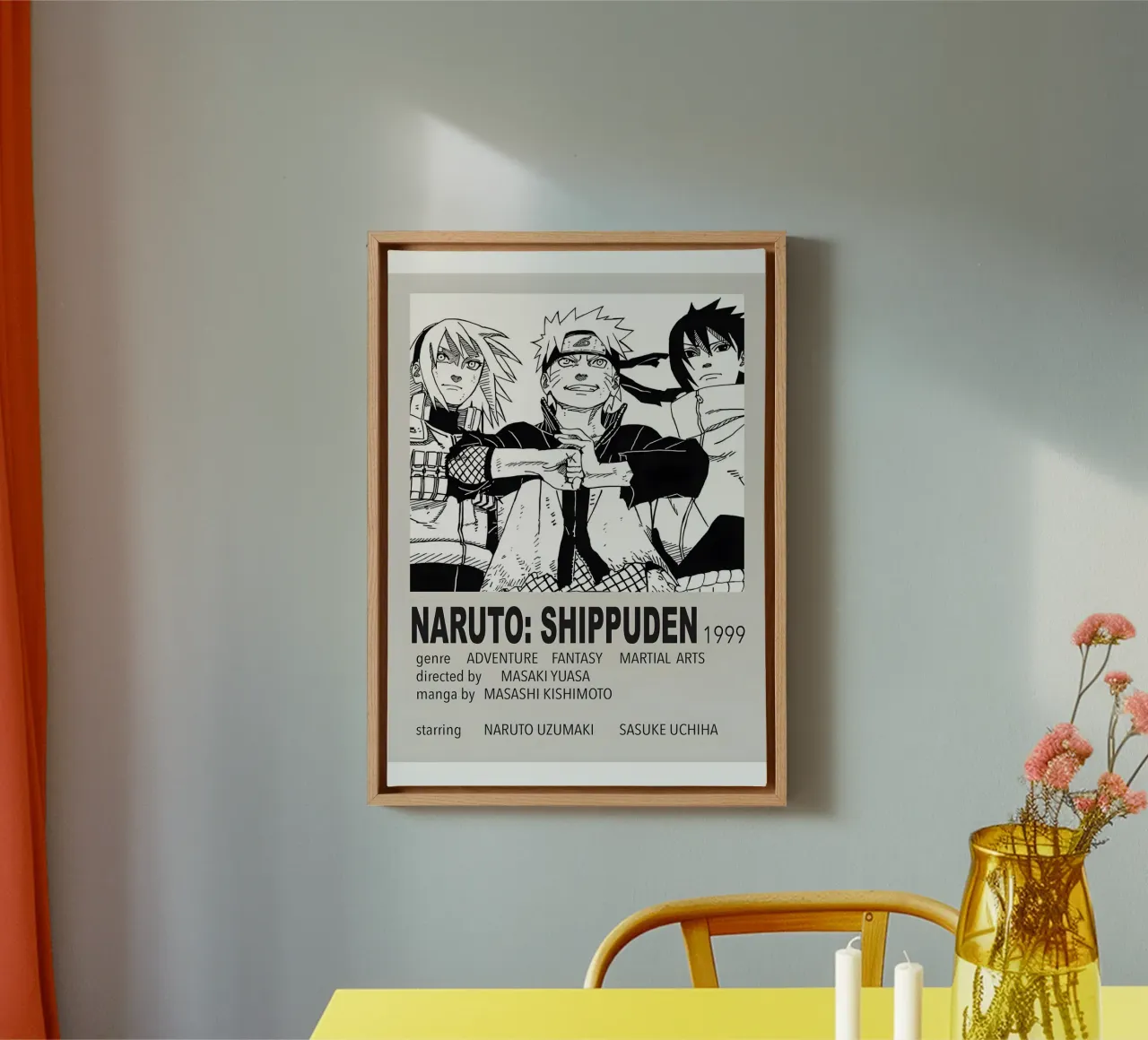 NARUTO SHIPPUDEN  1999 tela con Cornice a cassetta da Totoya