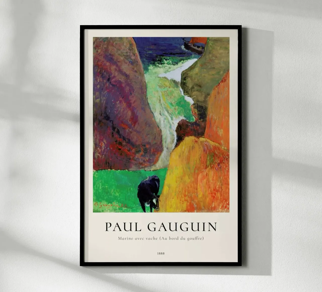 Gauguin - Marine avec vache (Au bord du gouffre) poster da ARTOTHEK