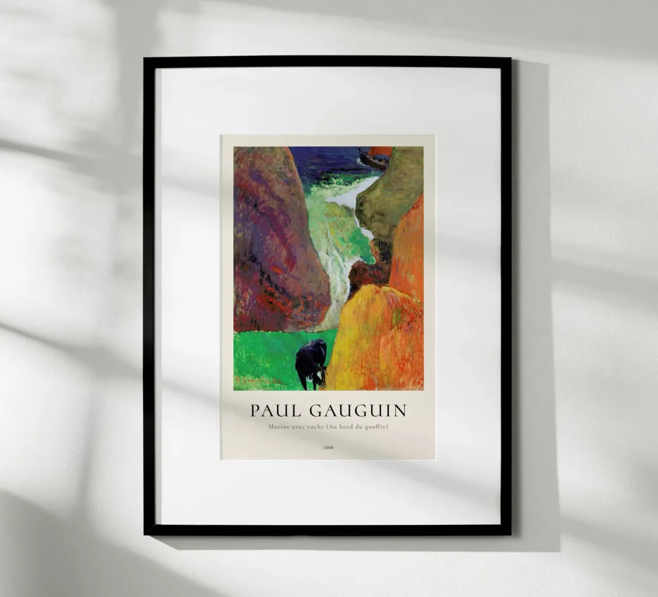 Gauguin - Marine avec vache (Au bord du gouffre) poster da ARTOTHEK