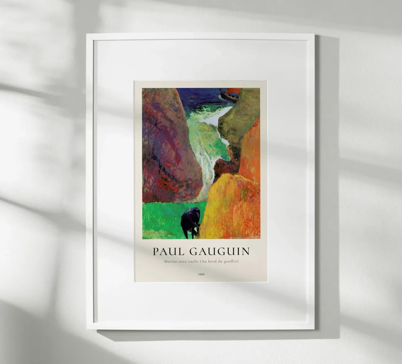Gauguin - Marine avec vache (Au bord du gouffre) poster da ARTOTHEK