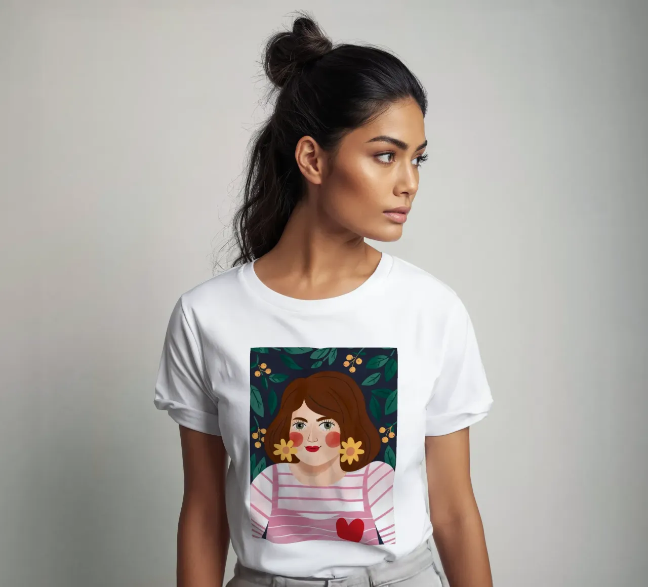 Fiori di cuore t-shirt da Ivory Frame
