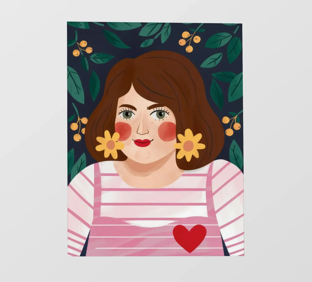 Fiori di cuore telo in pvc da Ivory Frame