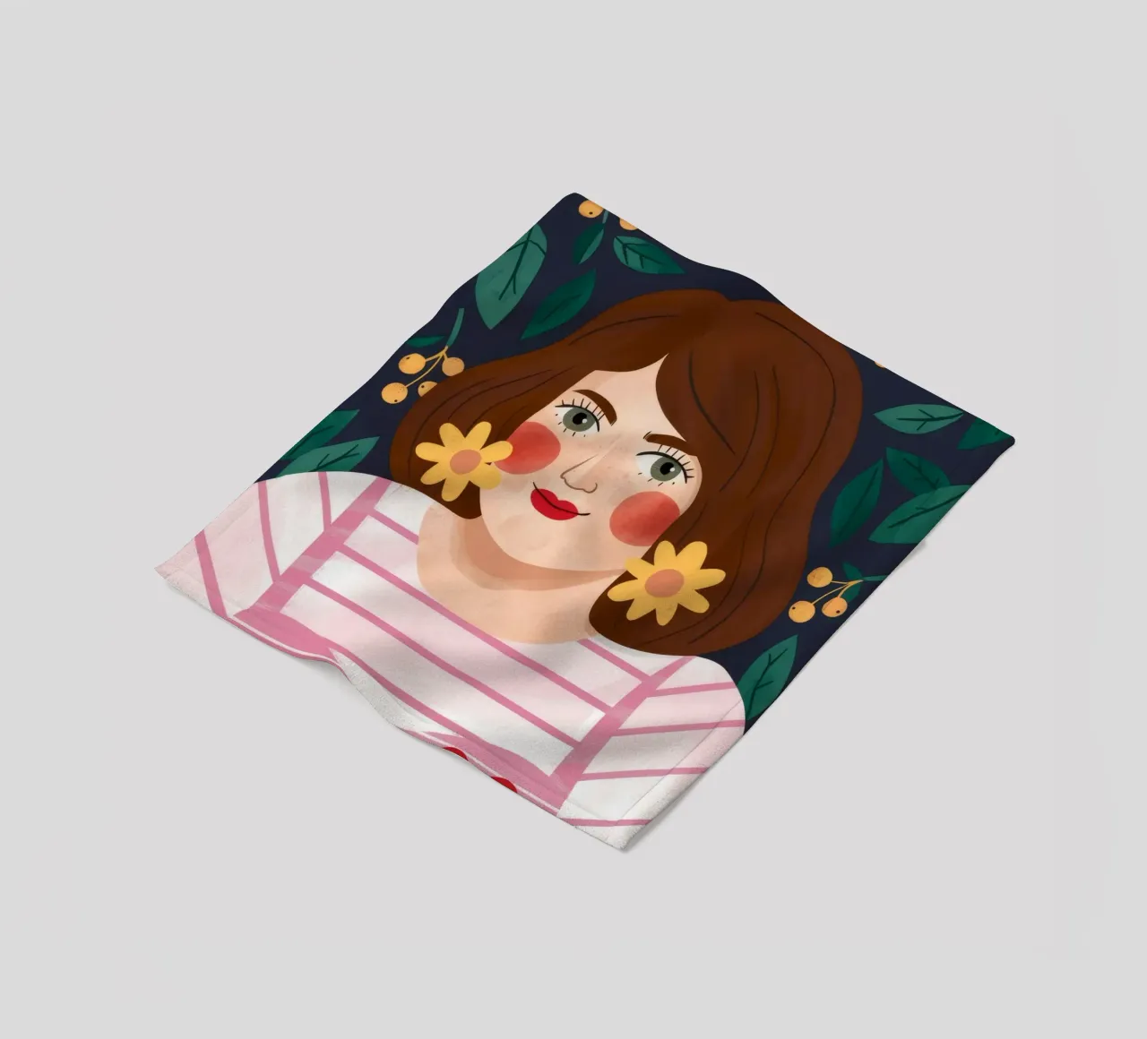 Fiori di cuore coperta in pile da Ivory Frame
