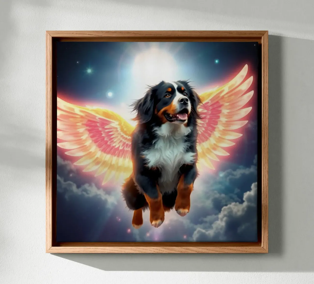 Ein Engel des Himmels #55 Leinwand mit Schattenfugenrahmen von Yumis.Beargang.and.Me
