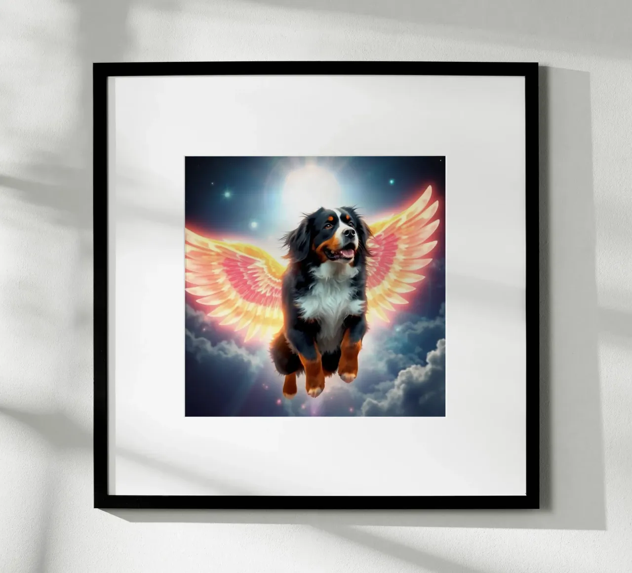 Un angelo del cielo #55 poster con telaio in legno da Yumis.Beargang.and.Me