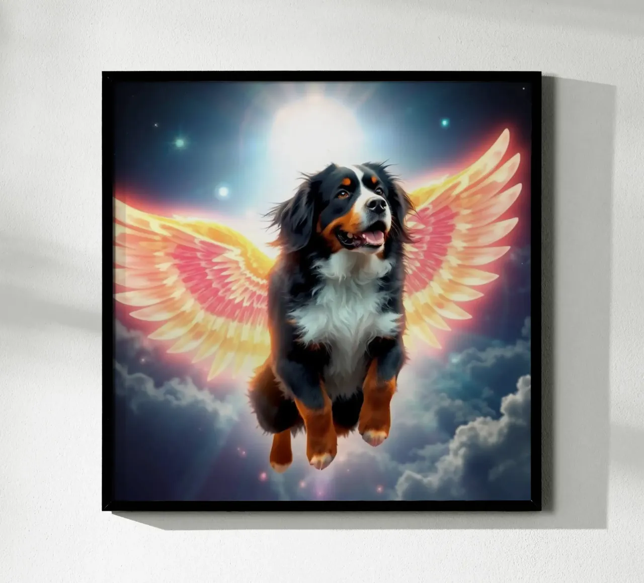 Un angelo del cielo #55 poster con telaio in legno da Yumis.Beargang.and.Me