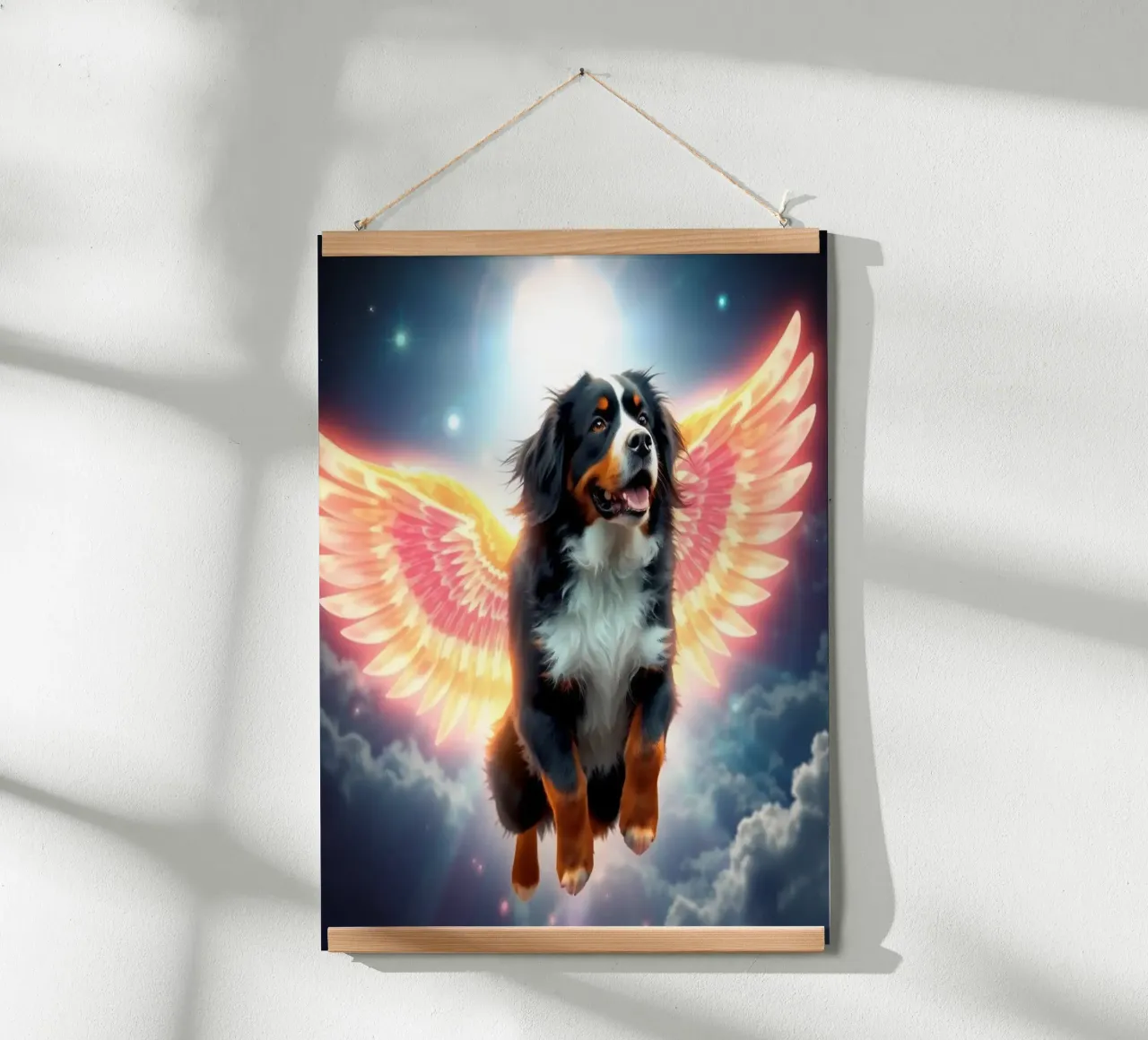 Un angelo del cielo #55 poster con telaio in legno da Yumis.Beargang.and.Me
