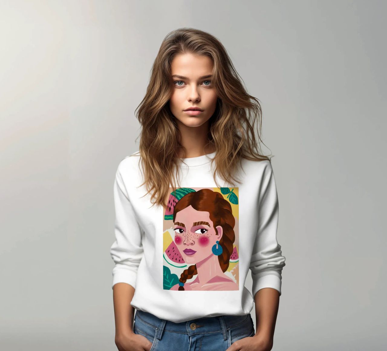Trenzas fructíferas sudadera de Ivory Frame
