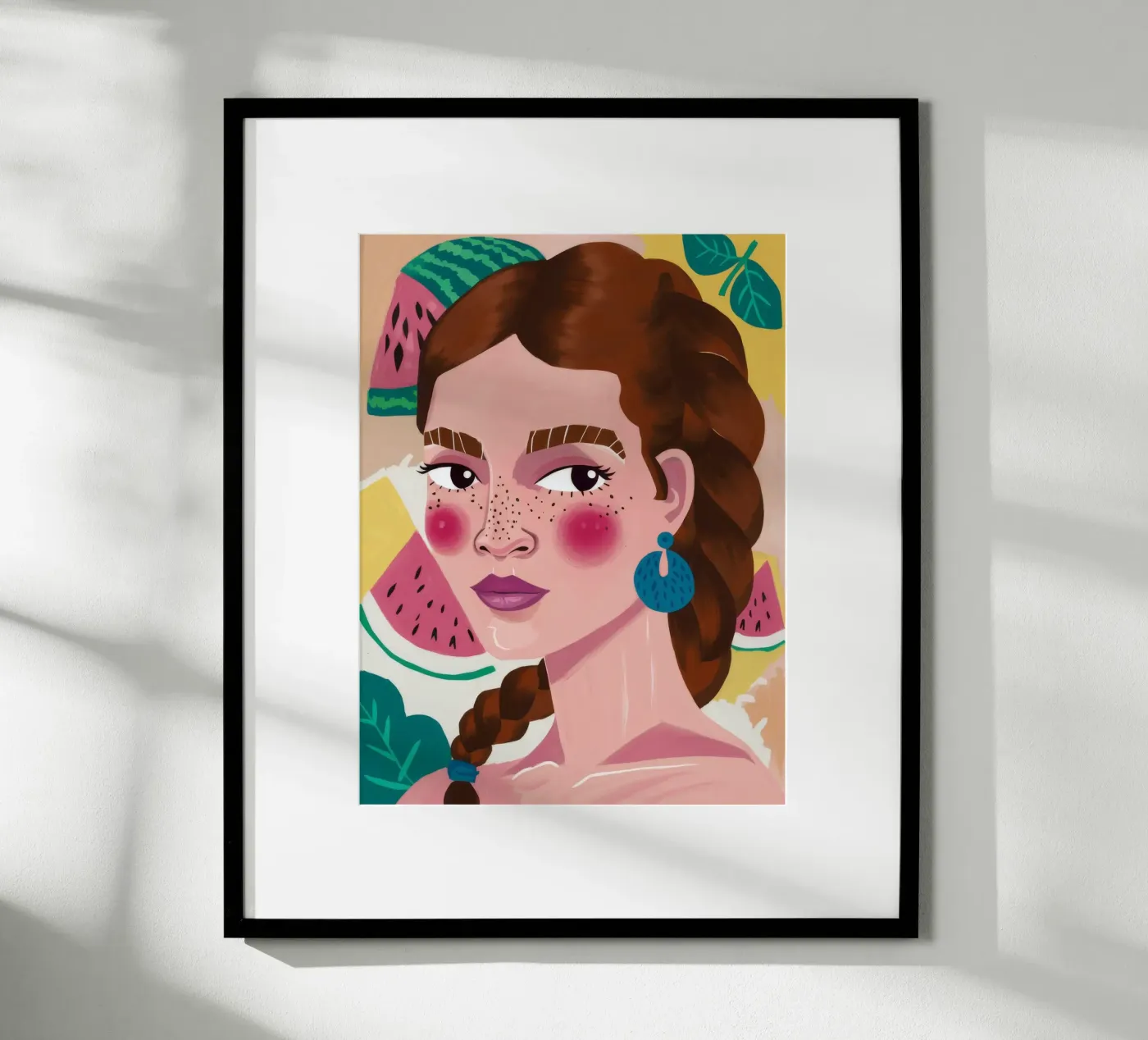Fruchtbare Zöpfe Poster von Ivory Frame