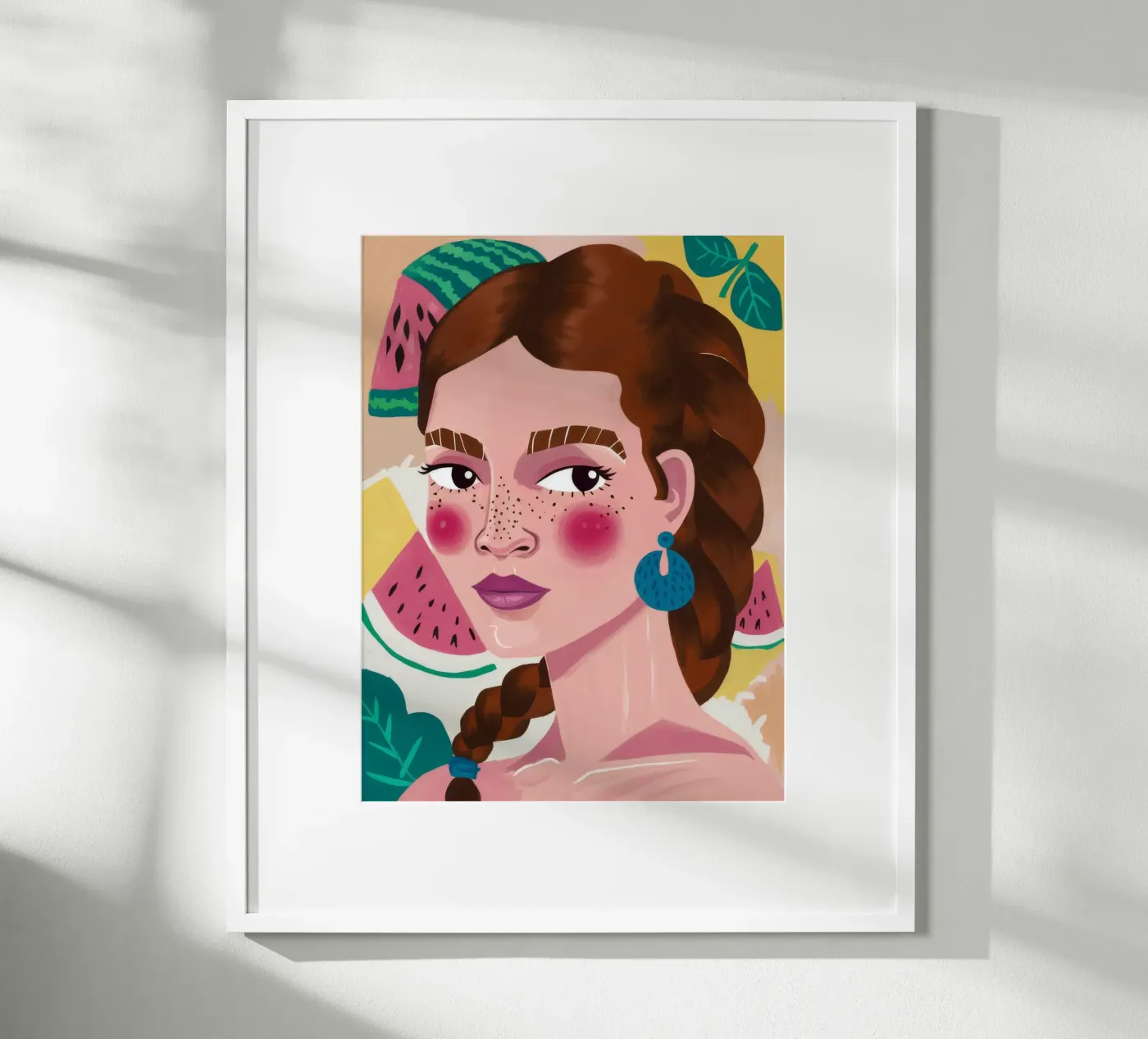 Fruchtbare Zöpfe Poster von Ivory Frame