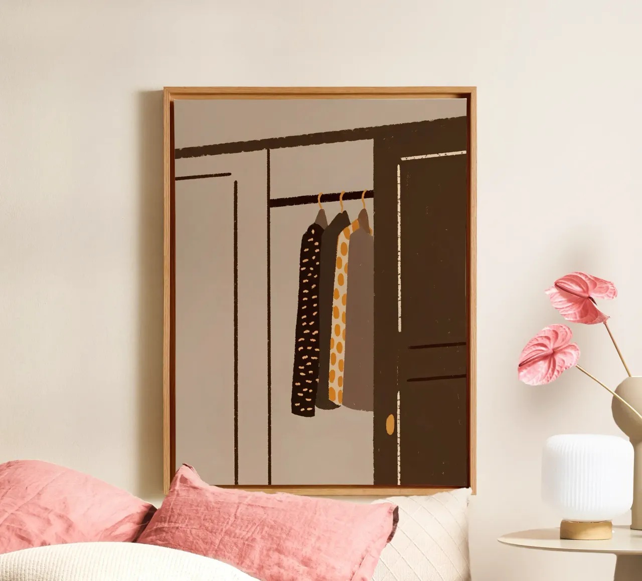 Wardrobe canvas with Floater frame by PERSONAL TOUCH