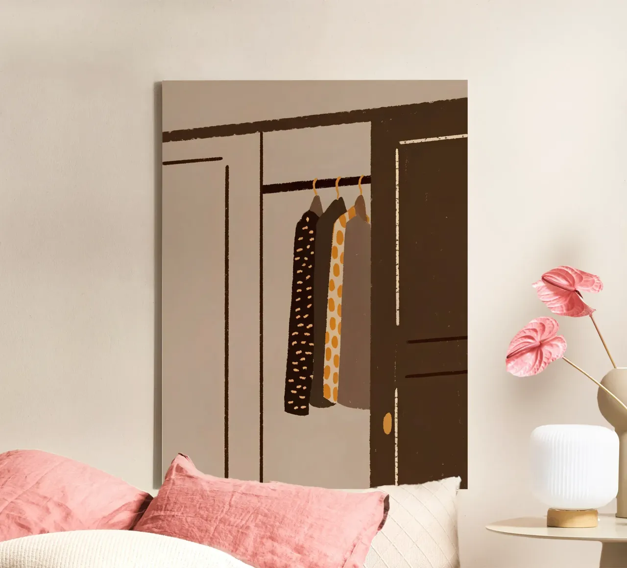 Wardrobe canvas with Floater frame by PERSONAL TOUCH