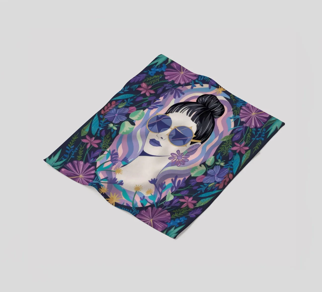Fiori incantati coperta in pile da Ivory Frame