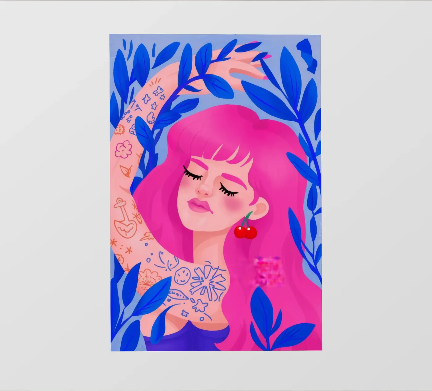 Vibrant Whimsy papier peint photo de Ivory Frame