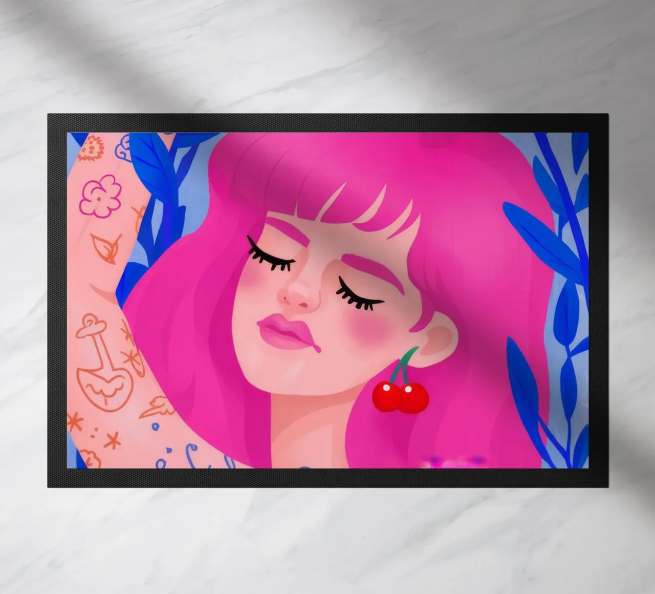 Vibrant Whimsy doormat by Ivory Frame