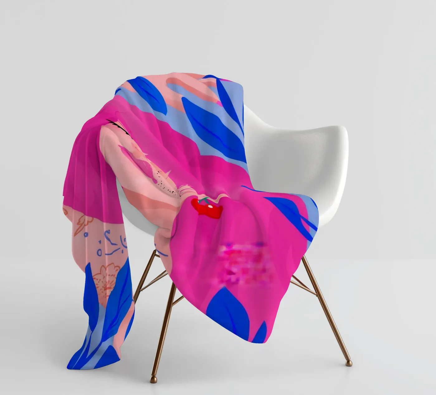 Vibrant Whimsy fleece blanket by Ivory Frame