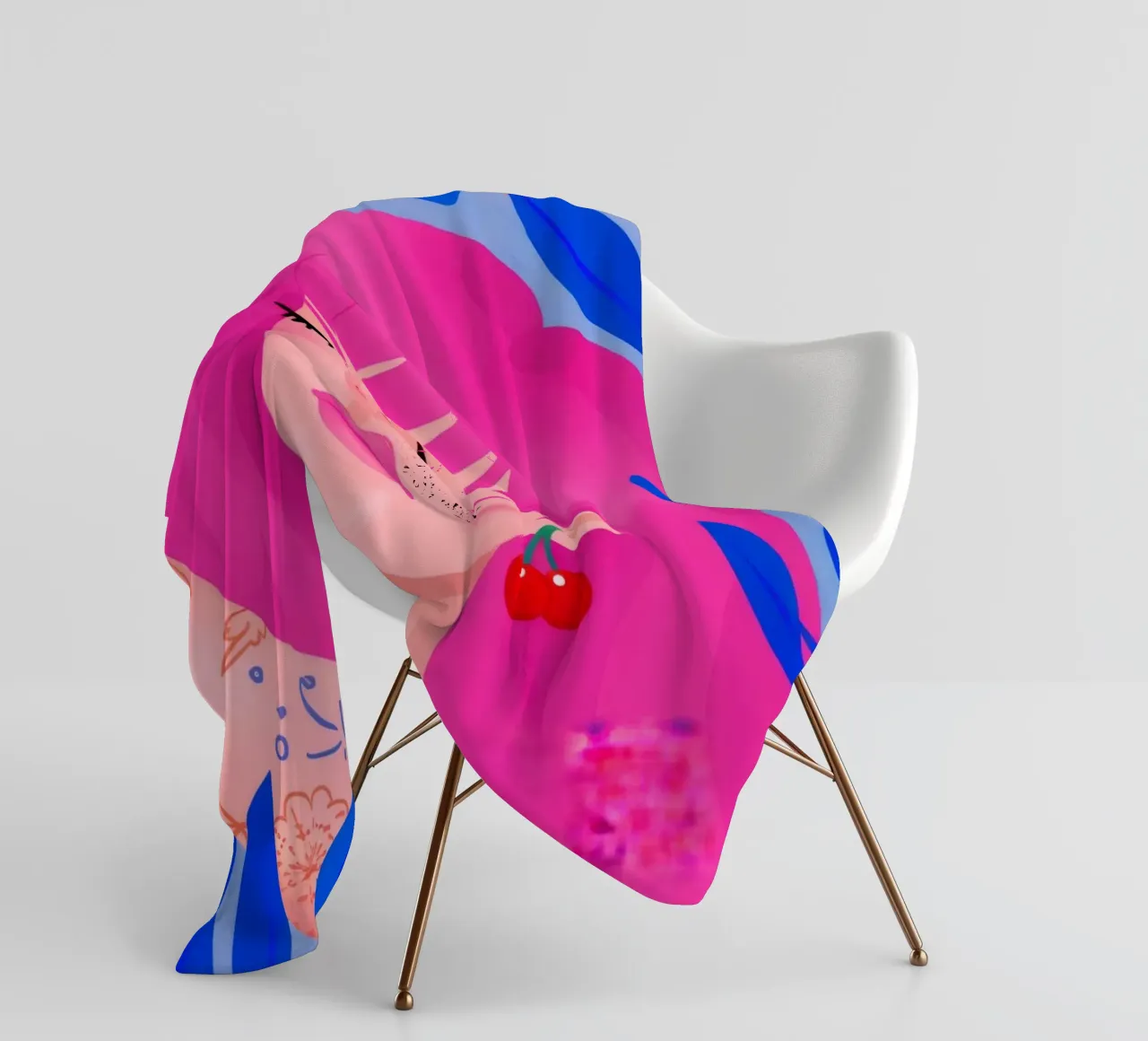 Lebendige Launenhaftigkeit Fleecedecke von Ivory Frame