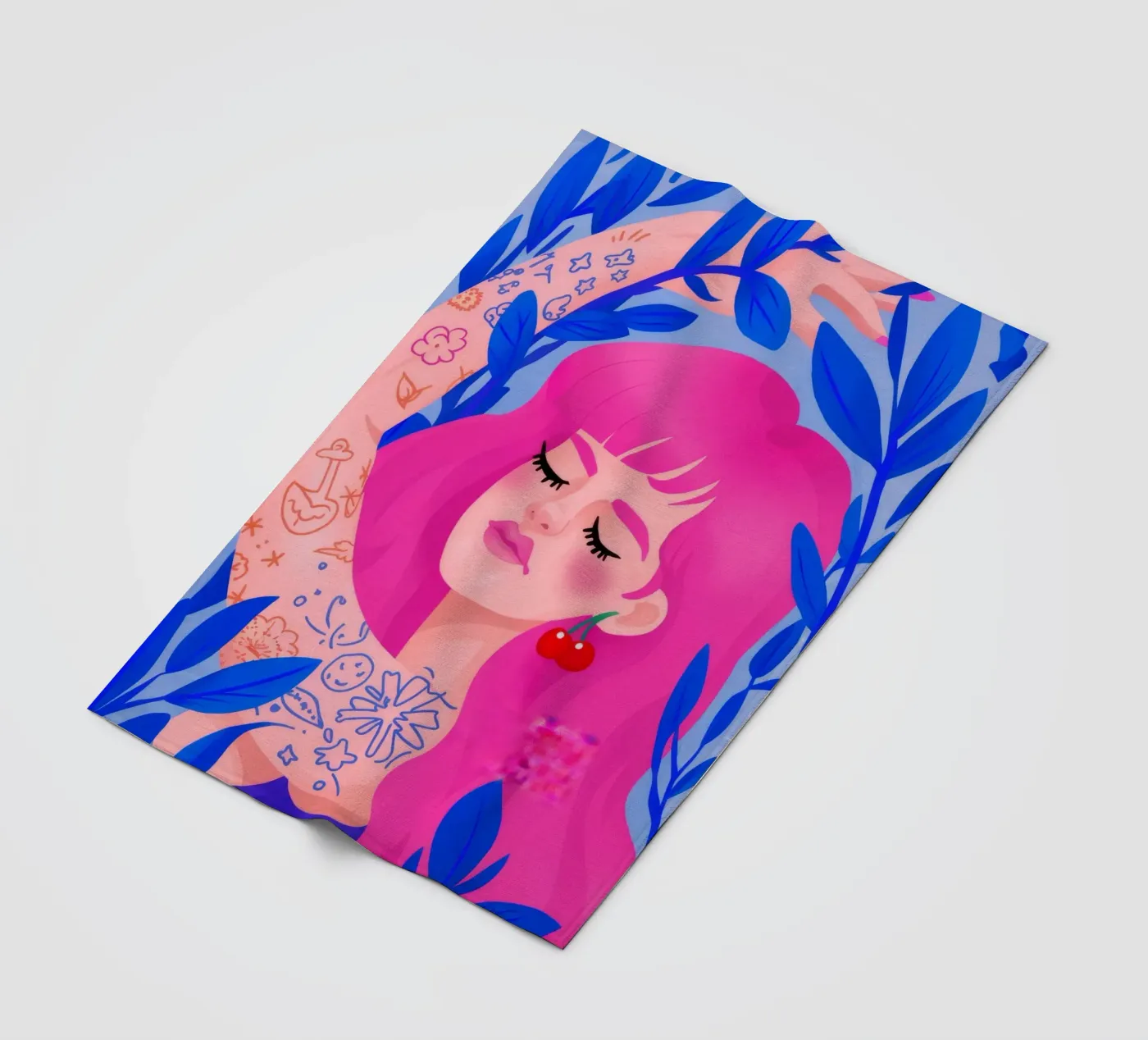 Vibrant Whimsy fleece blanket by Ivory Frame