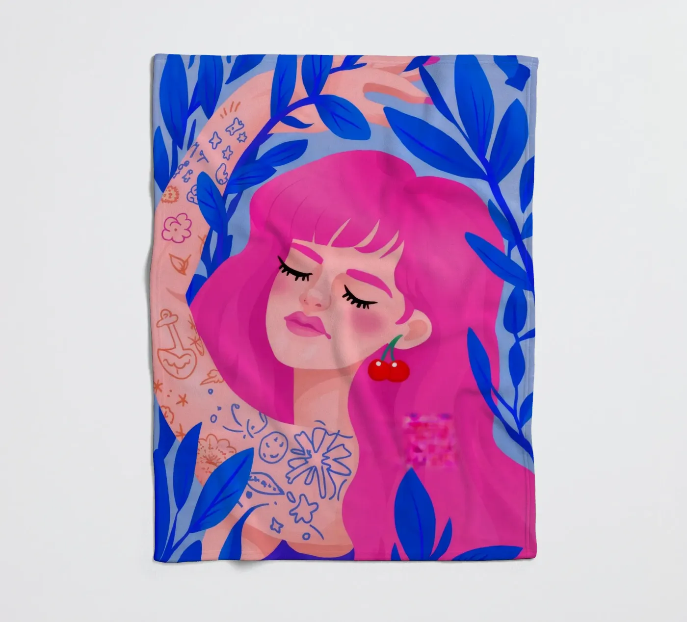 Vibrant Whimsy fleece blanket by Ivory Frame