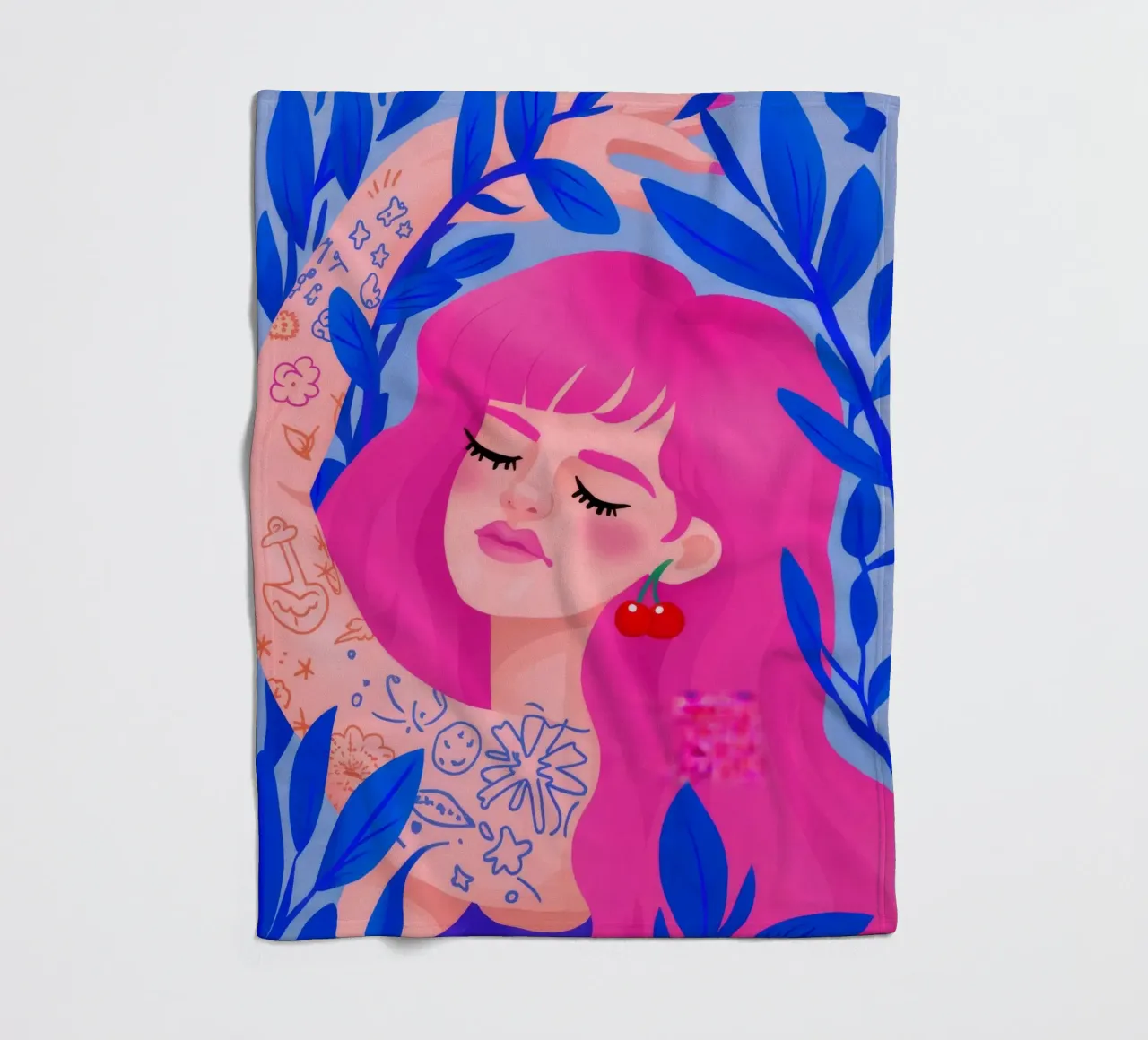 Lebendige Launenhaftigkeit Fleecedecke von Ivory Frame