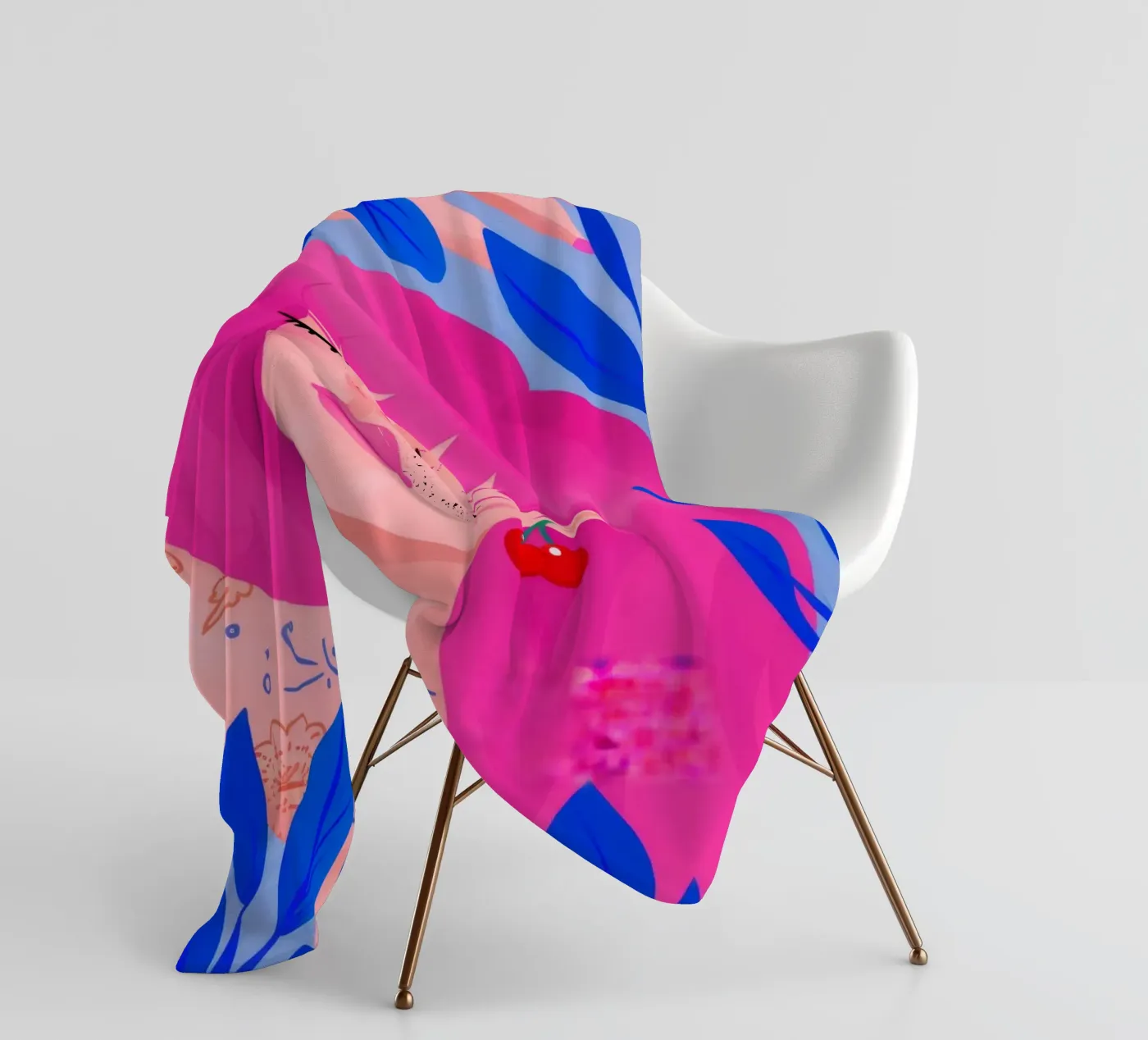 Vibrant Whimsy fleece blanket by Ivory Frame