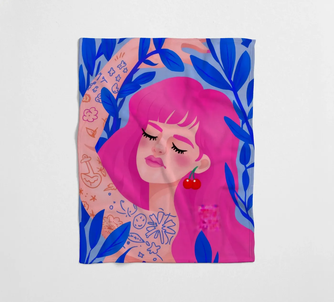 Vibrant Whimsy fleece blanket by Ivory Frame