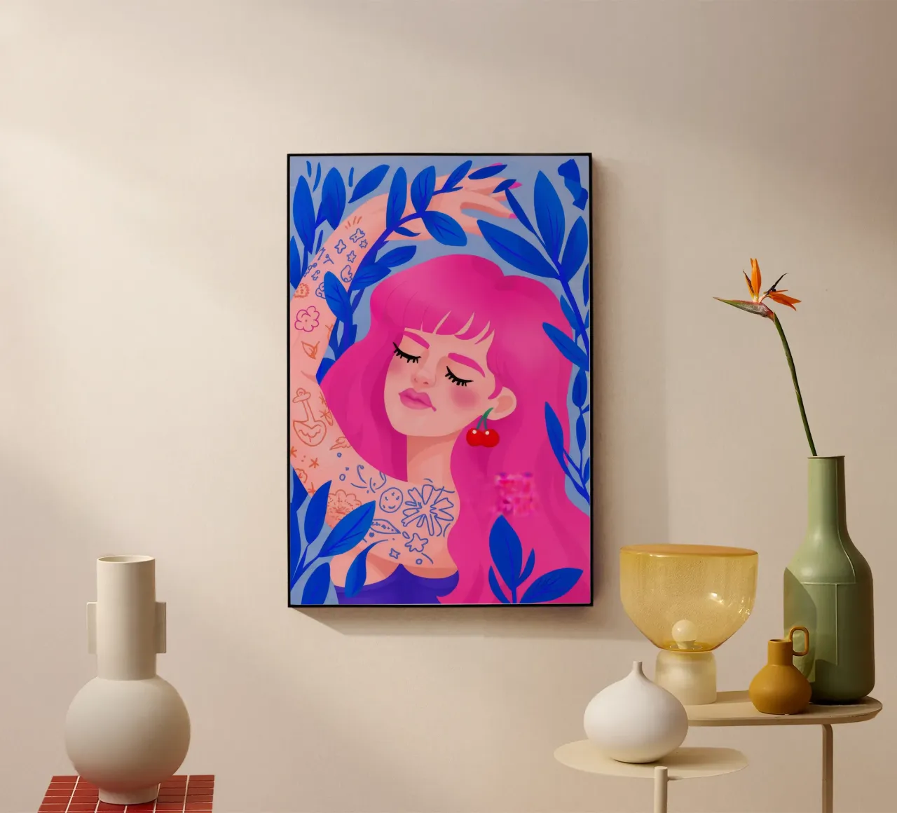 Vibrant Whimsy plexiglass da Ivory Frame