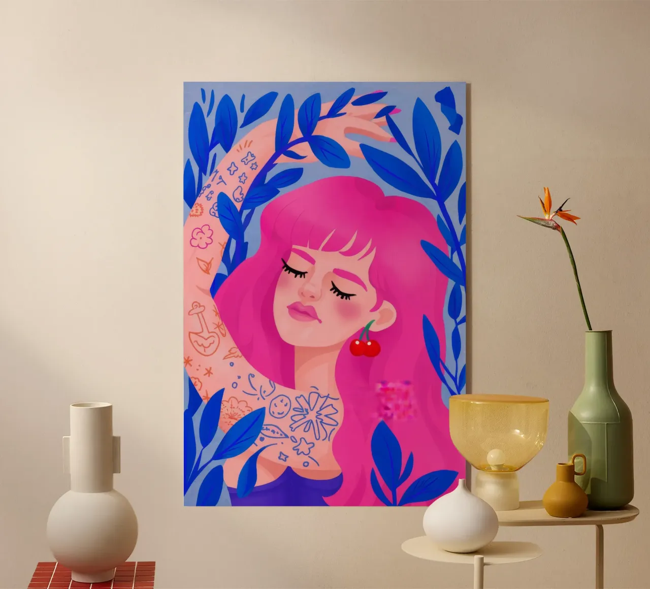 Vibrant Whimsy plexiglass da Ivory Frame