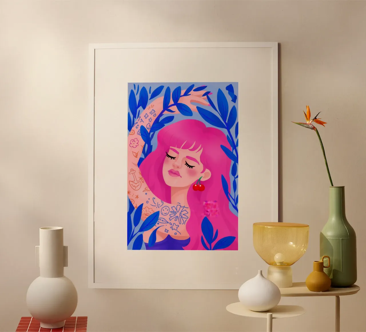 Vibrant Whimsy poster van Ivory Frame