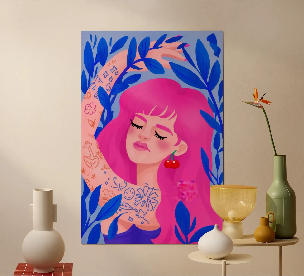 Vibrant Whimsy poster van Ivory Frame