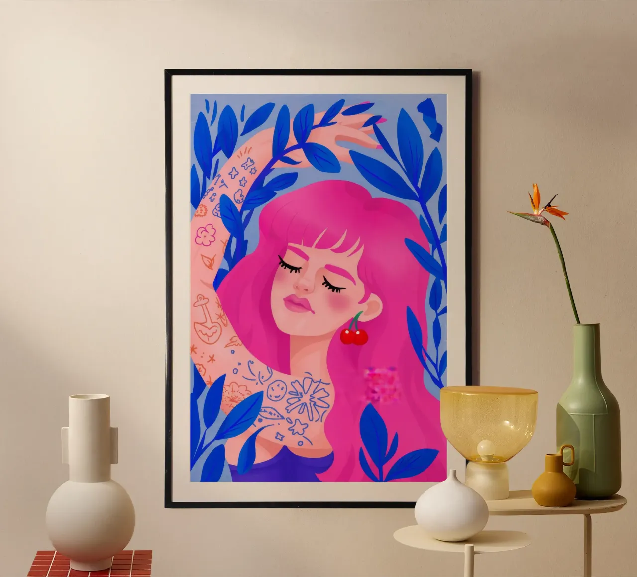 Vibrant Whimsy poster van Ivory Frame