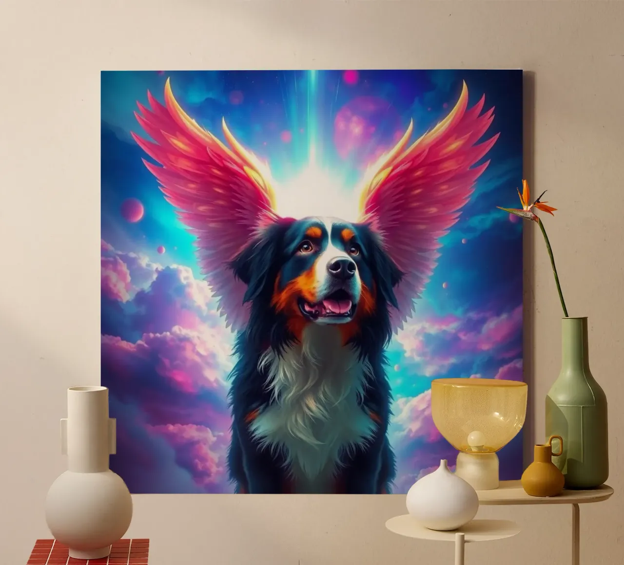 Een engel uit de hemel #60 canvas met Baklijst van Yumis.Beargang.and.Me
