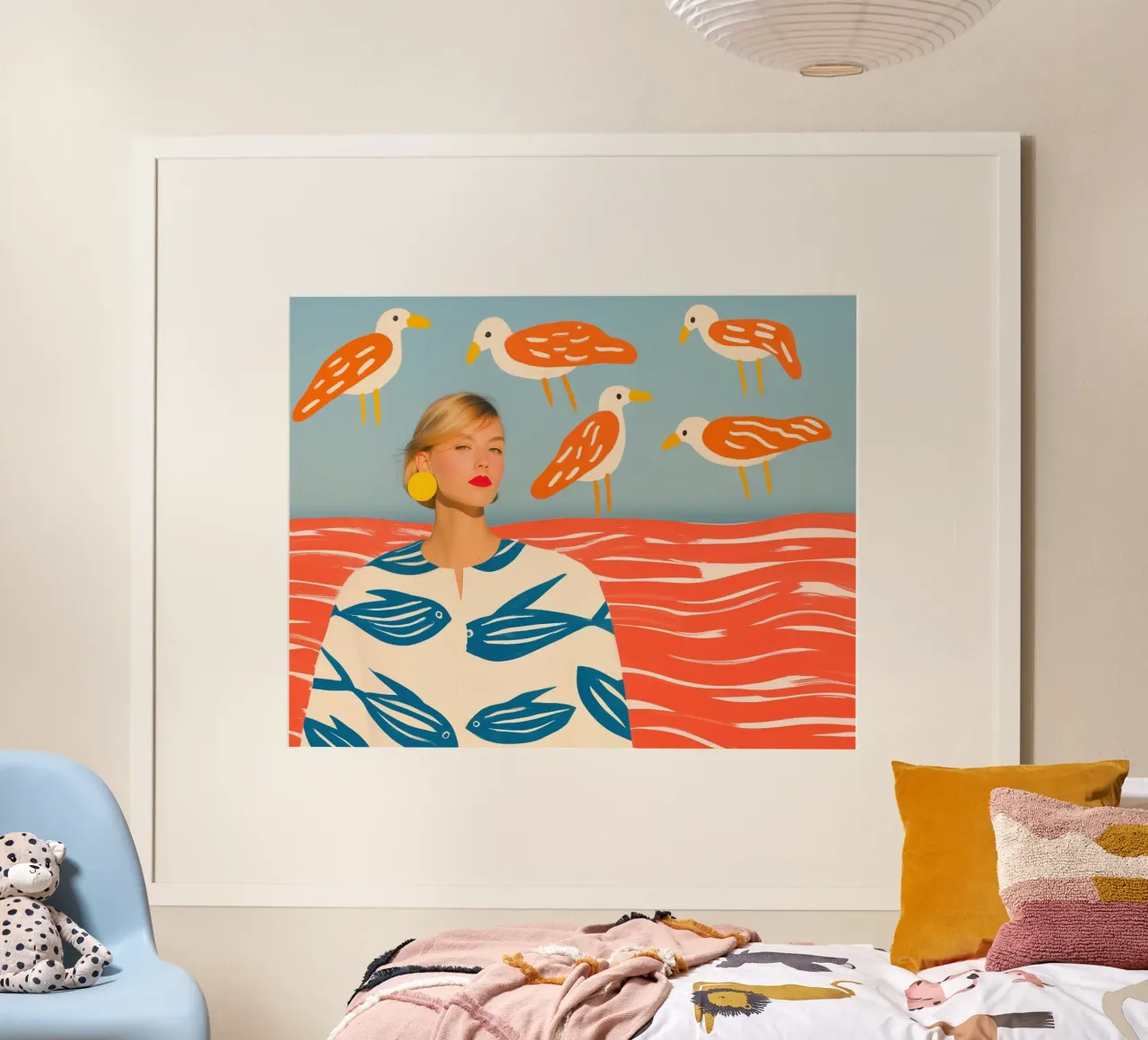 Urlaub am Meer | Mixed Media Poster mit Aluminium Rahmen von Autofocus