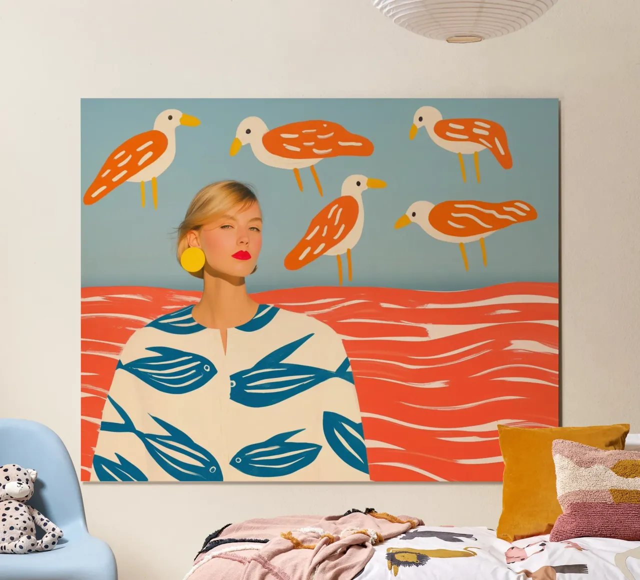 Urlaub am Meer | Mixed Media Poster mit Aluminium Rahmen von Autofocus