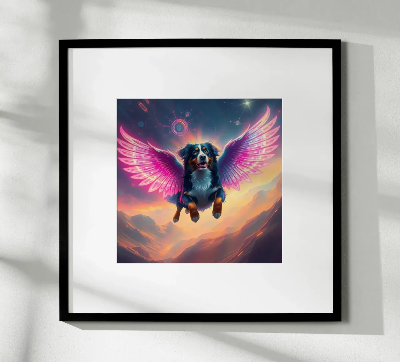 Un angelo del cielo #61 poster con telaio in legno da Yumis.Beargang.and.Me