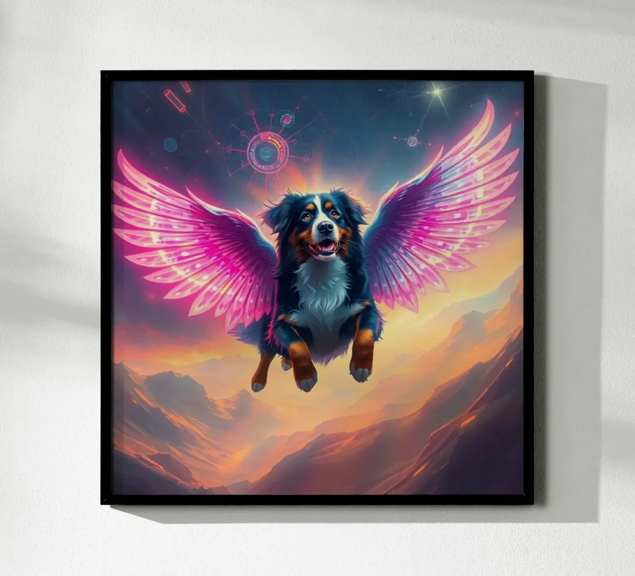 Un angelo del cielo #61 poster con telaio in legno da Yumis.Beargang.and.Me
