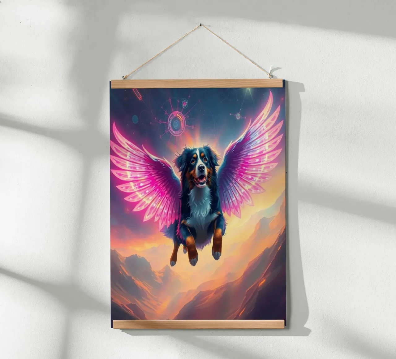 Un angelo del cielo #61 poster con telaio in legno da Yumis.Beargang.and.Me