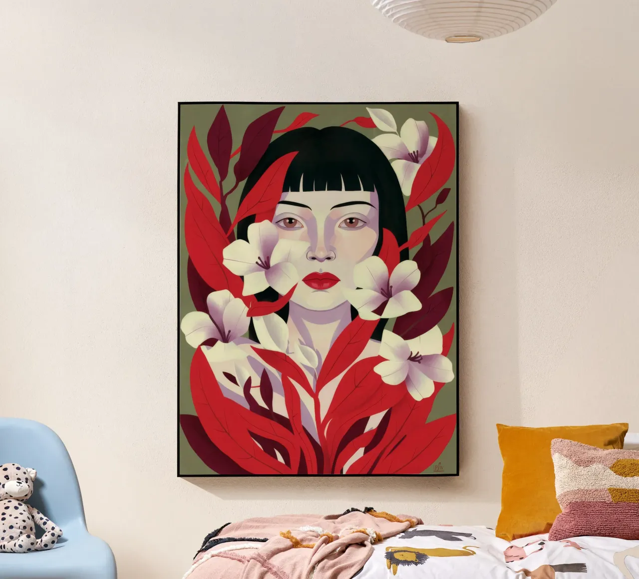 Petali cremisi plexiglass da Ivory Frame