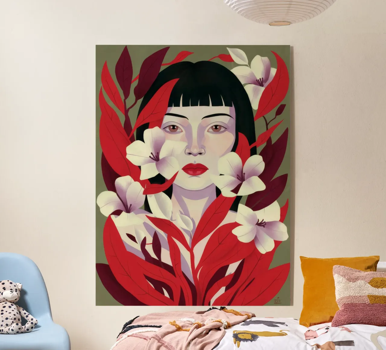 Petali cremisi plexiglass da Ivory Frame