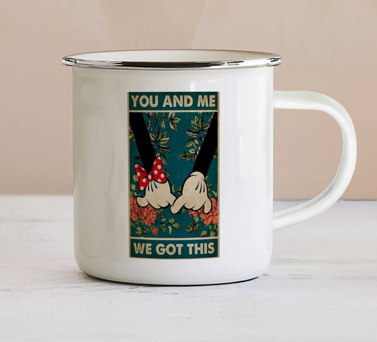 Tu e io abbiamo questo tazza in smalto da Witon name shop