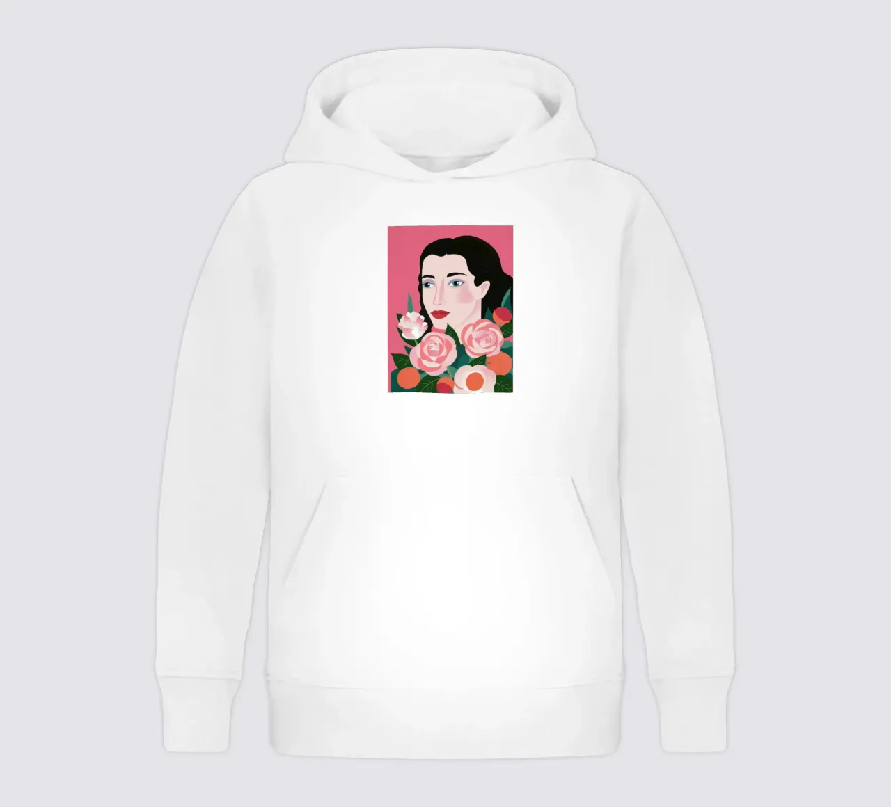 Rosige Gelassenheit Kinder Hoodie von Ivory Frame