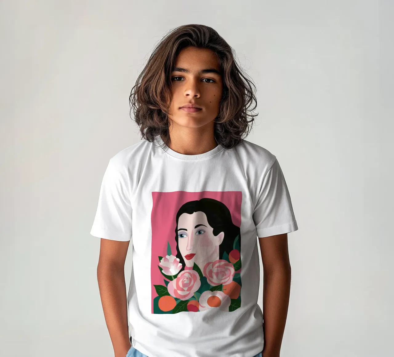 Rosse sereniteit kinder t-shirt van Ivory Frame